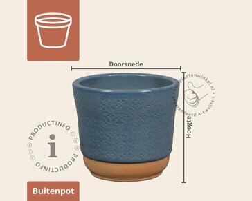 Bloempot Vence 01 blauw