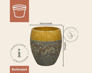 Bloempot Melbourne 2-04 misty oker