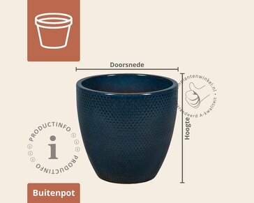 Bloempot Busan 1-01 ocean blauw