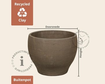 Bloempot Esben 01 bruin