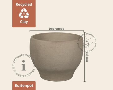 Bloempot Esben 01 grijs