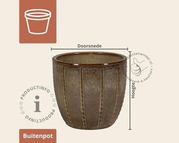 Bloempot Seoul 10-01 mokka bruin image