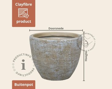 Bloempot Logan 04 lichtbruin