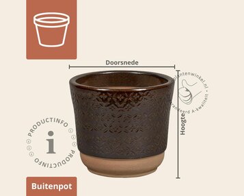 Bloempot Vence 01 bruin image