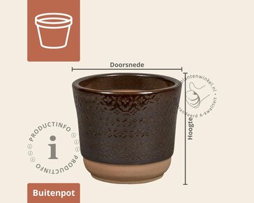 Bloempot Vence 01 bruin