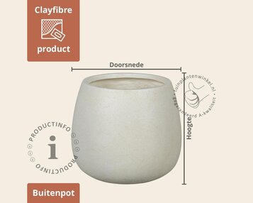 Bloempot Oklahoma 02 creme image