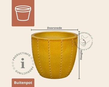 Bloempot Seoul 10-01 oker