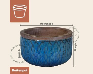 Bloempot Berlin 4-04 sky blauw