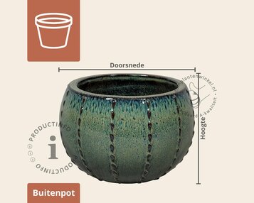 Bloempot Seoul 1-01 drip groen image