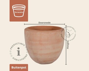 Bloempot Stockholm Luxe 7 terracotta