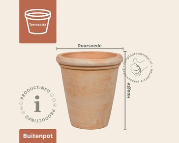 Bloempot Stockholm 16 terracotta