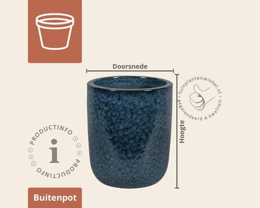 Bloempot Fairfield 02 misty blauw