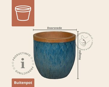 Bloempot Berlin 4-01 sky blauw