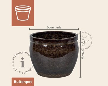 Bloempot Fairfield 01 misty bruin