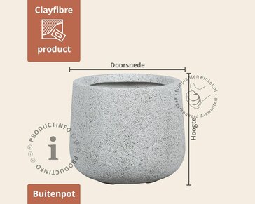 Bloempot Cleveland 54 grijs