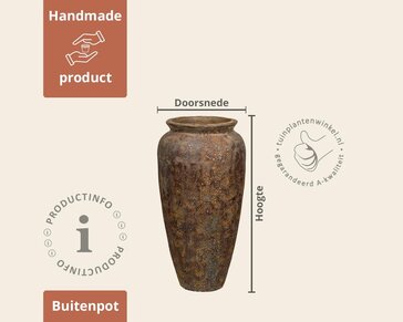 Bloempot XXL Melbourne 02 bruin