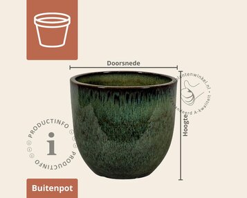 Bloempot Shanghai 10 drip groen image