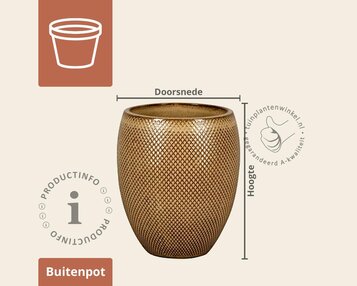 Bloempot Busan 1-02 mokka bruin image