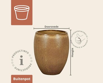 Bloempot Busan 1-02 mokka bruin