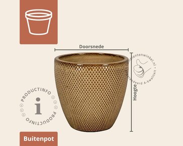 Bloempot Busan 1-01 mokka bruin