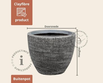 Bloempot Logan 04 lichtgrijs