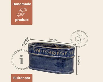 Bloempot Adelaide 1-06 antiek blauw image