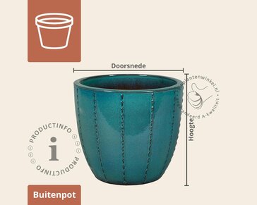 Bloempot Seoul 10-01 DMG blauw