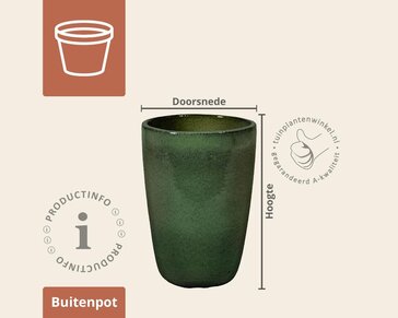 Bloempot Shanghai 2 drip groen