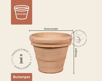 Bloempot Doppio Bordo Liscio terracotta image