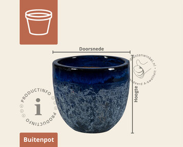 Bloempot Melbourne 2-03 blauw image