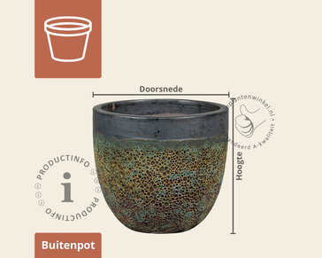 Bloempot Melbourne 2-03 metallic