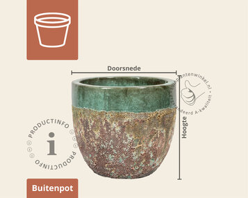 Bloempot Melbourne 2-03 misty groen image