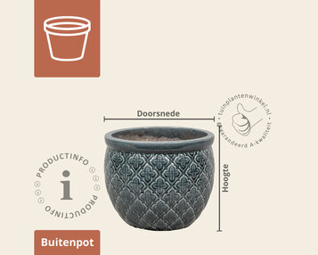 Bloempot Singapore 1-01 zwart/grijs image