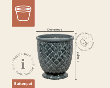 Bloempot Singapore 1-02 zwart/grijs image