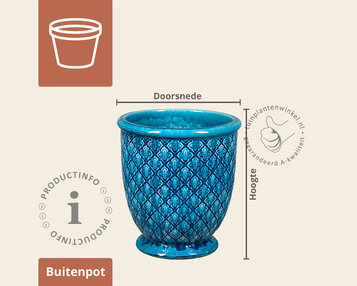 Bloempot Singapore 1-02 turquoise image