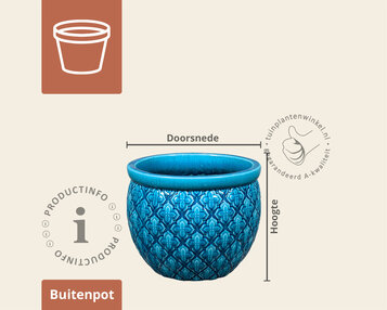 Bloempot Singapore 1-01 turquoise image
