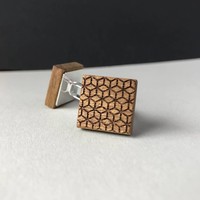 Manschettenknöpfe Holz 'New Geometry'