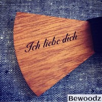 Bewoodz ® Holzfliege | Holz-Fliege Geo-Muster
