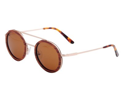 Bewoodz ® Holz-Sonnenbrille 'Bari' - Sonnenbrille aus Holz