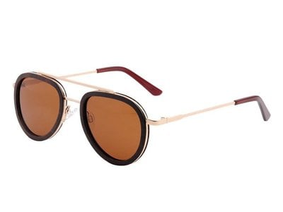 Bewoodz ® Holz-Sonnenbrille 'Salerno' - Sonnenbrille aus Holz