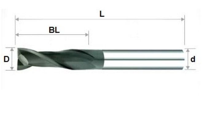 Schaftfräser VHM Ø3mm