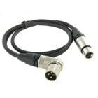 microphone cable | 1 meter | 90° angled male connector