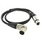 microphone cable | 1 meter with one 90° angle male connector