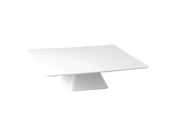 Viereckiger Kuchenständer | 30cm | Melamin | Weiß