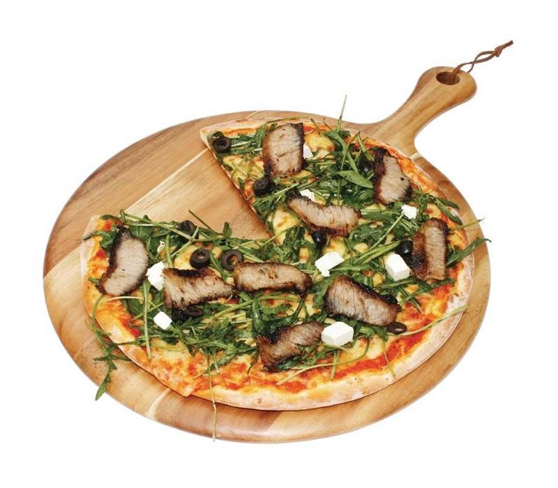 Rundes Servierbrett mit Griff | Akazienholz | Erhältlich in 2 Größen