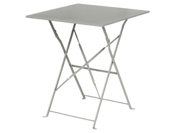 Viereckiger klappbarer Terrassentisch | 71 x 60 x 60cm | Stahl | Erhäl