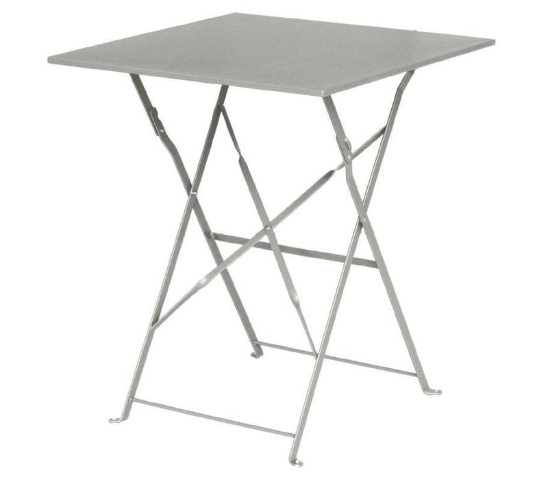 Viereckiger klappbarer Terrassentisch | 71 x 60 x 60cm | Stahl | Erhäl