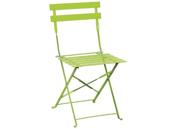 Klappbare Terrassenstühle | 2 Stück | Sitzhöhe: 44cm | Stahl | Erhältl