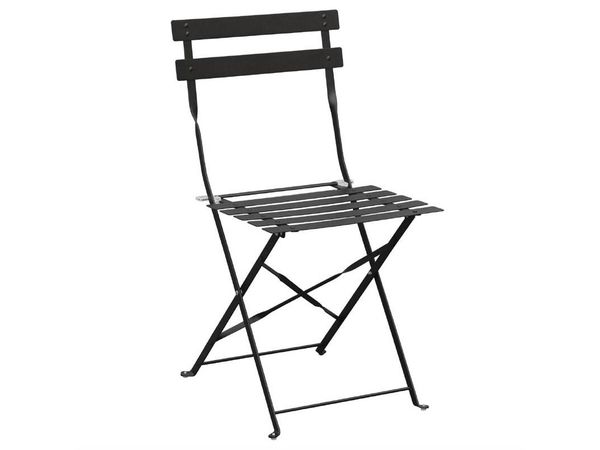 Klappbare Terrassenstühle | 2 Stück | Sitzhöhe: 44cm | Stahl | Erhältl