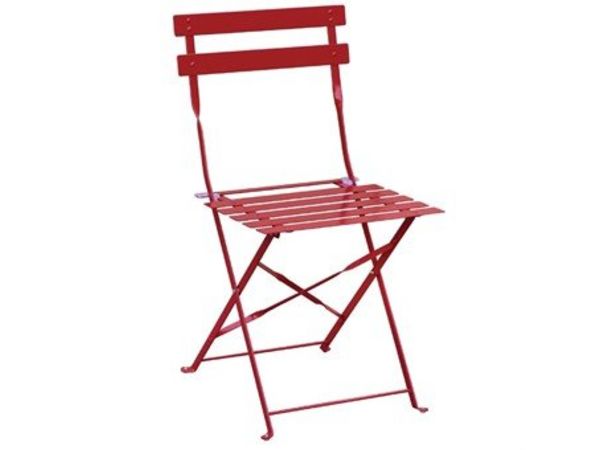 Klappbare Terrassenstühle | 2 Stück | Sitzhöhe: 44cm | Stahl | Erhältl